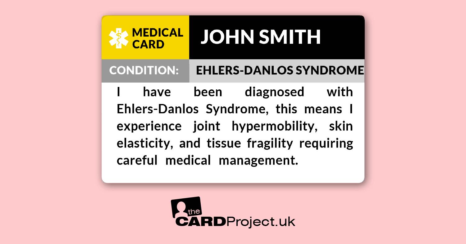 Ehlers-Danlos Syndrome Medical ID Card (FRONT)
